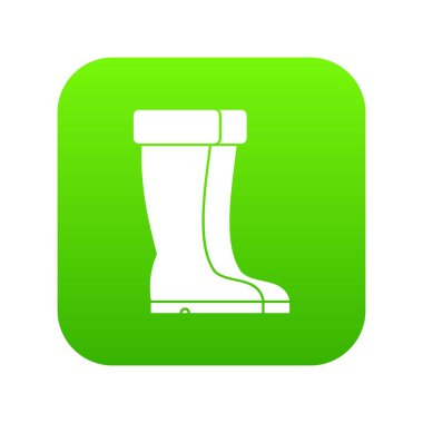 Kış Ayakkabı simgesi dijital yeşil