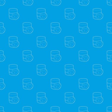 Kapalı veritabanını desen vektör kesintisiz mavi