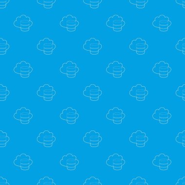 Büyük bulut veritabanı desen vektör kesintisiz mavi