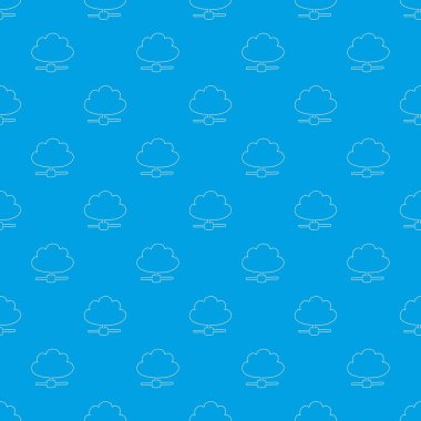 Bulut veritabanı desen vektör kesintisiz mavi