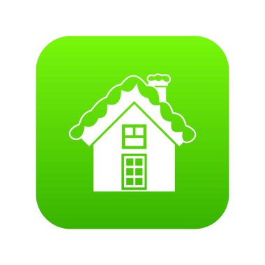 Küçük karlı yazlık simgesi dijital yeşil