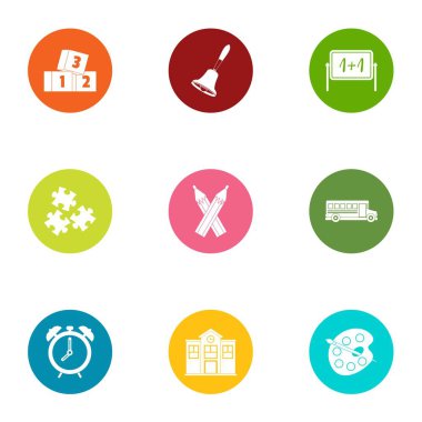 Serseri Icons set, düz stil