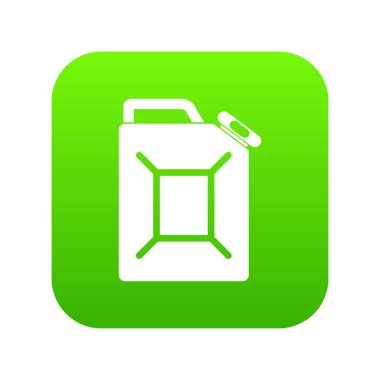 Yakıt bidon simgesi dijital yeşil