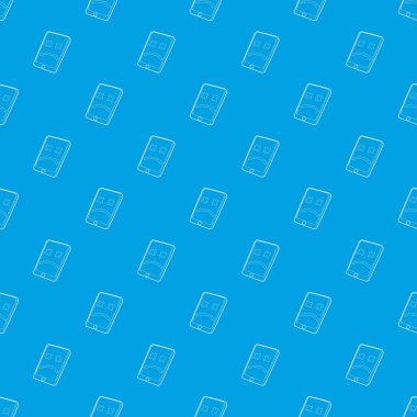 Gadget'ı kırık desen vektör kesintisiz mavi