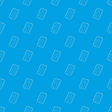 Gadget şarj pil desen vektör kesintisiz mavi