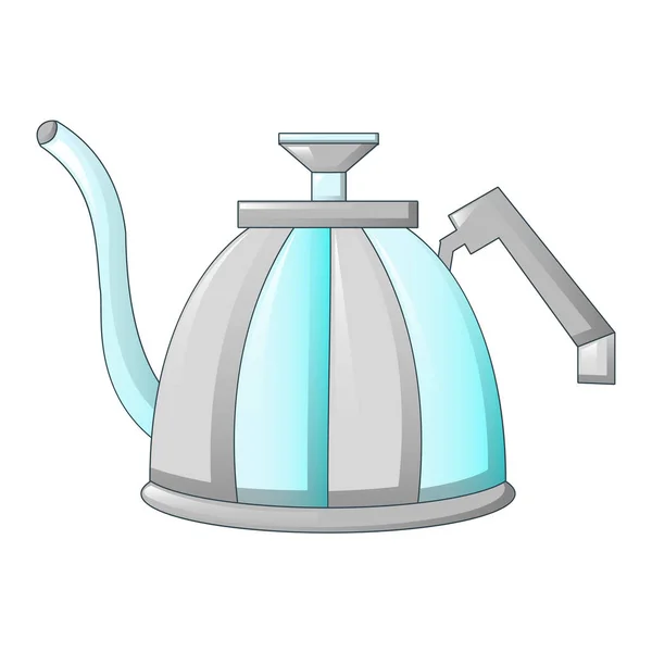 Ícone de panela de chá de aço, estilo cartoon — Vetor de Stock