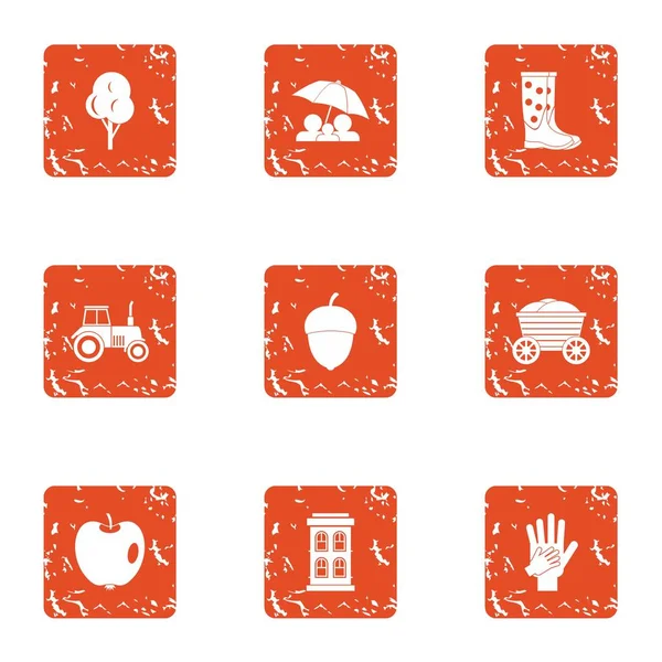 Köy yaşam simgeler kümesi, grunge tarzı