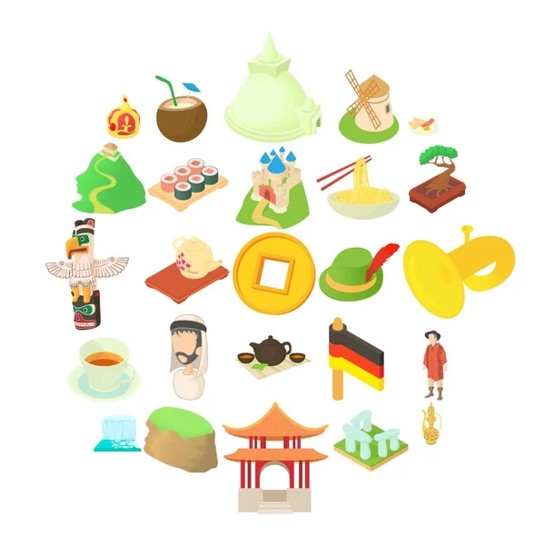 Eğitim Icons set, karikatür tarzı