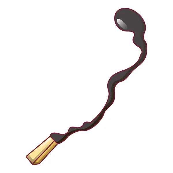 Burned match stick icon, cartoon style — Stock Vector