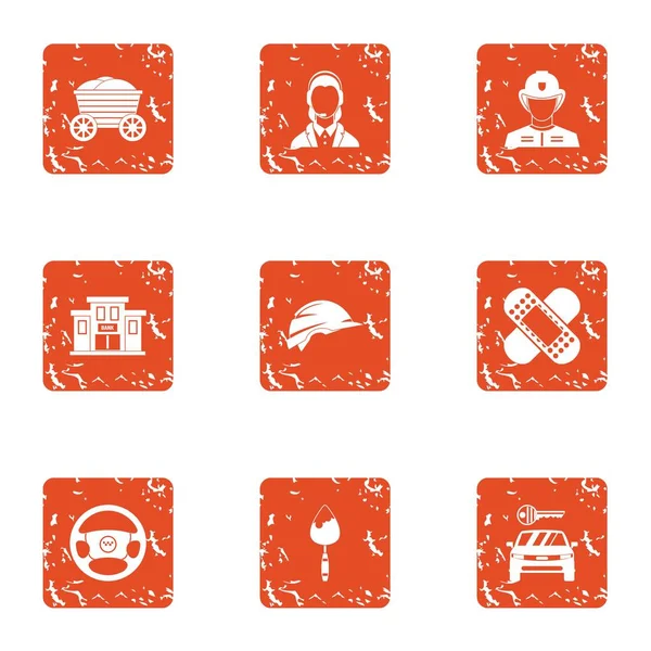 İşçi Servisi simgeler kümesi, grunge tarzı