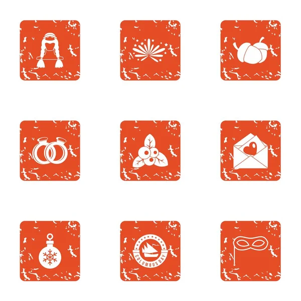 Romantik yürüyüş simgeler kümesi, grunge tarzı