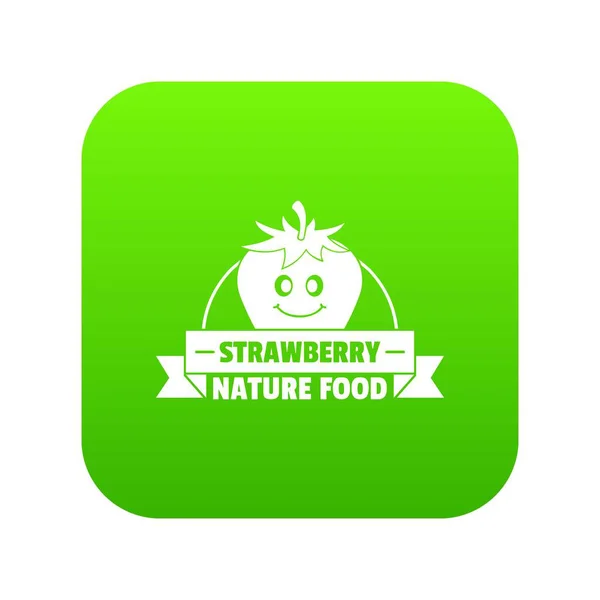 Natura cibo icona verde vettore — Vettoriale Stock