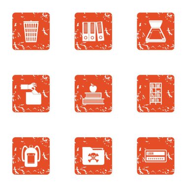 Programcı eğitim simgeler kümesi, grunge tarzı