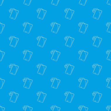 Temperli cam koruma desen vektör kesintisiz mavi ile becerikli alet