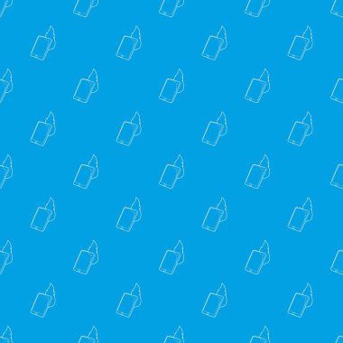 Becerikli alet içinde ateş desen vektör kesintisiz mavi