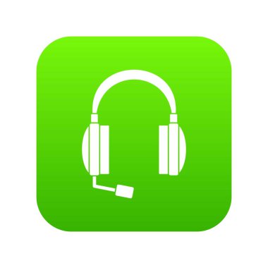 Kulaklık simgesi dijital yeşil