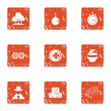 Gözetim park simgeler kümesi, grunge tarzı