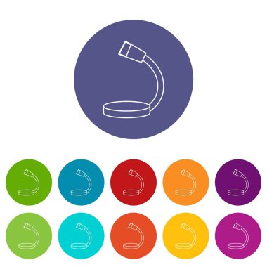 Tablo mikrofon simgeler vektör renk ayarla