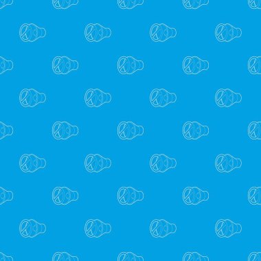 Hiçbir ses, sessiz desen vektör kesintisiz mavi