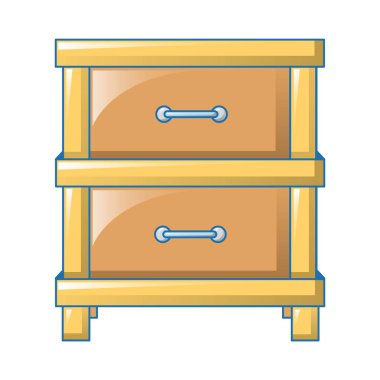 Çift Kişilik çekmece simgesi, karikatür tarzı