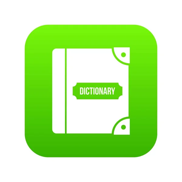 Russian dictionary icon digital green — стоковый вектор