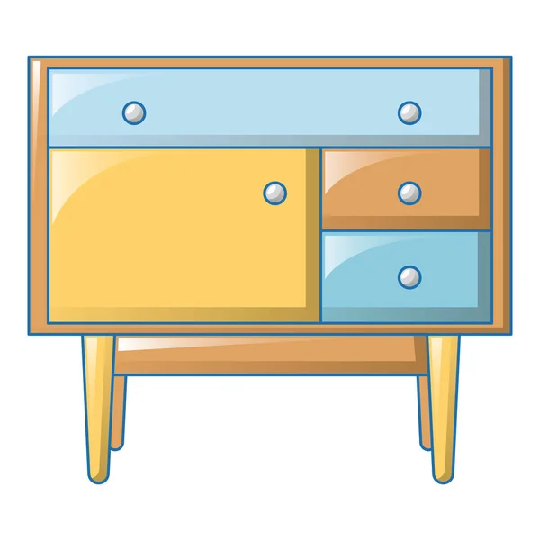Icono de mesa de noche para niños, estilo de dibujos animados — Vector de stock