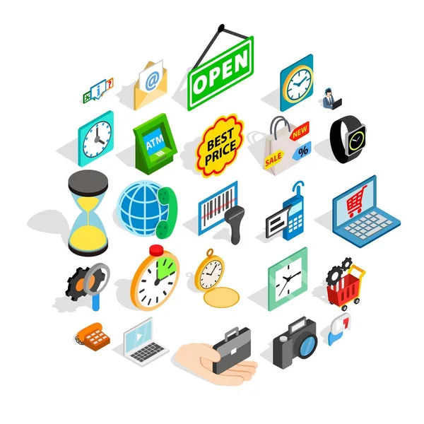 Önemsiz şey Icons set, izometrik stili