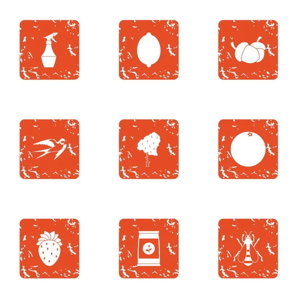 Meyve simgeler kümesi, grunge tarzı jam