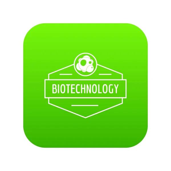 Vektor hijau ikon penelitian biologi - Stok Vektor