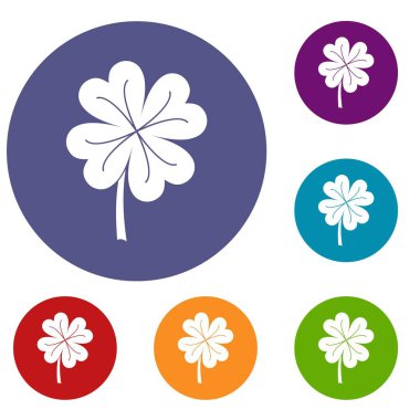 Yonca yaprağı Icons set