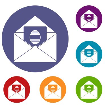 Paskalya kartı Icons set