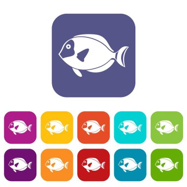 Cerrah balık Icons set