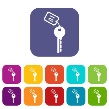 Otel anahtar Icons set