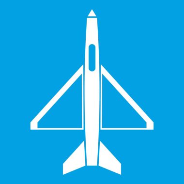 Askeri uçak simgesi beyaz