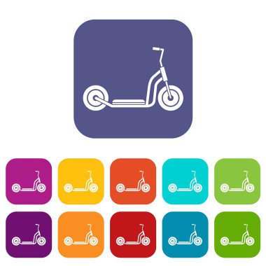 Scooter Icons set kick