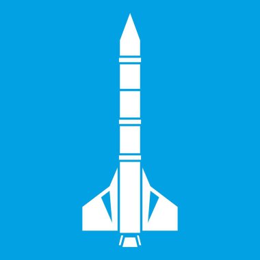 Atomik roket simgesi beyaz