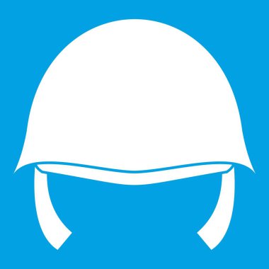 Askeri kask simgesi beyaz