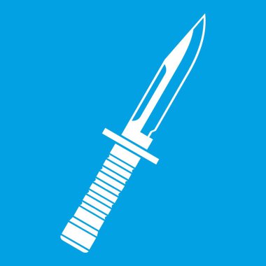 Askeri bıçak simgesi beyaz