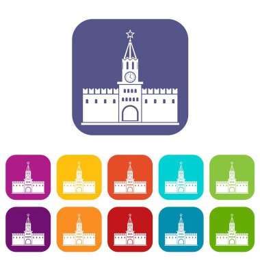 Rus kremlin Icons set