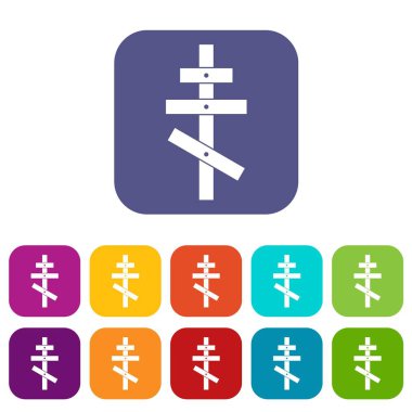 Ortodoks çapraz Icons set