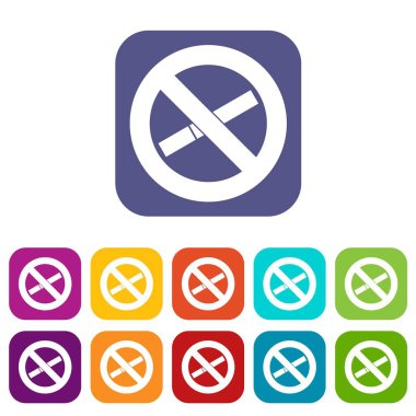 hiçbir yasaktır işaret Icons set