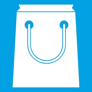 Kağıt çanta simgesi beyaz