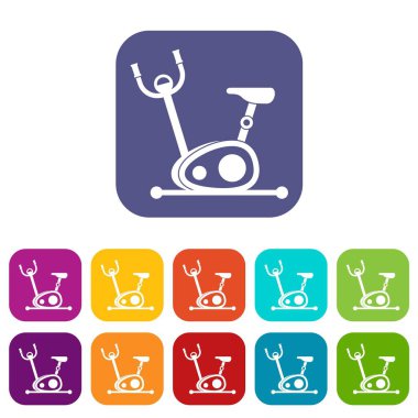 Egzersiz bisikleti Icons set