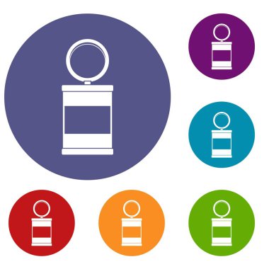 Çöp kovası pedallı Icons set ile