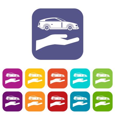 El ve araba Icons set