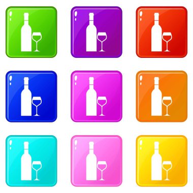 Cam ve şişe şarap 9 ayarla