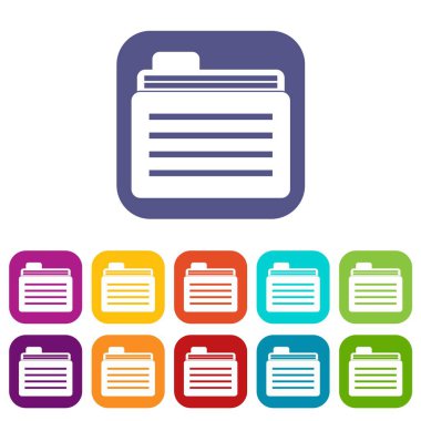 Dosya klasör Icons set