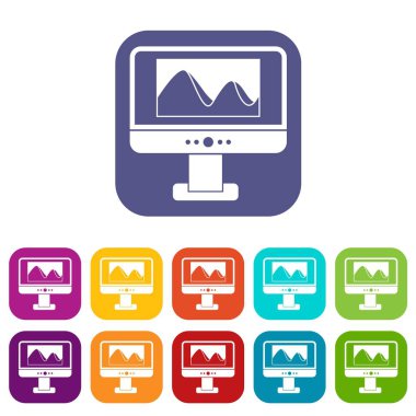 Bilgisayar monitörü ile resmi ekranı simgeleri için ayarla