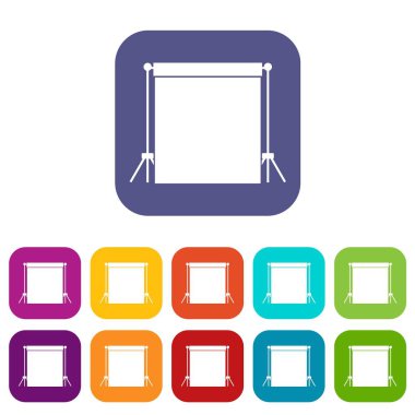 Stüdyo zemin Icons set