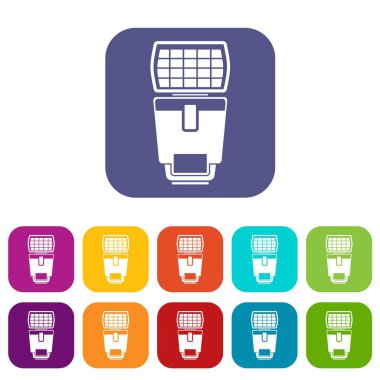 Aydınlatma flaş kamera simgeler için ayarla